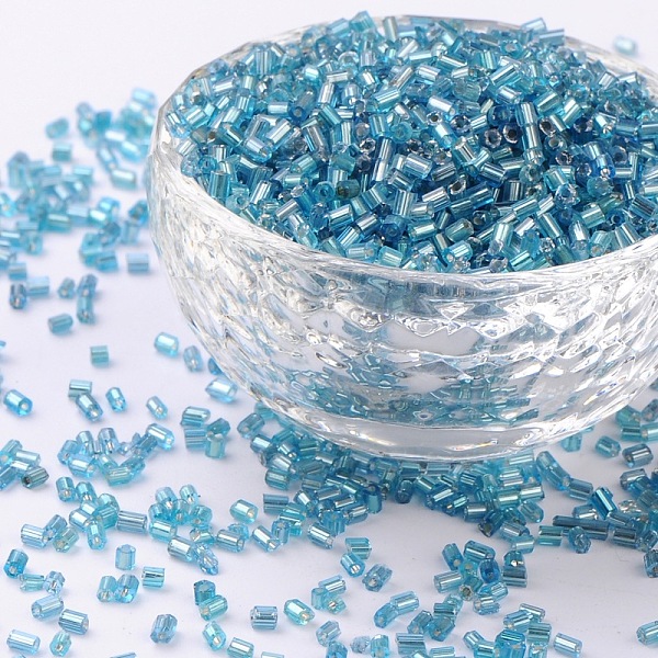 PandaHall 11/0 Two Cut Glass Seed Beads, Hexagon, Silver Lined Round Hole, Cyan, Size: about 2.2mm in diameter, about 37500pcs/Pound Glass...
PandaHall 11/0 Two Cut Glass Seed Beads, Hexagon, Silver Lined Round Hole, Cyan, Size: about 2.2mm in diameter, about 37500pcs/Pound Glass...