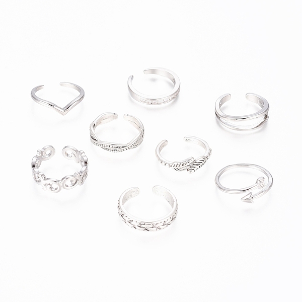 PandaHall Brass Cuff Toe Rings, Stackable Rings, with Cubic Zirconia, Mixed Style, Clear, Antique Silver & Platinum, US Size 3(14mm)...
PandaHall Brass Cuff Toe Rings, Stackable Rings, with Cubic Zirconia, Mixed Style, Clear, Antique Silver & Platinum, US Size 3(14mm)...