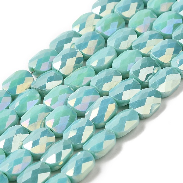 PandaHall Electroplated Glass Beads Strands, Half Rainbow Plated, Faceted Twist Rectangle, Turquoise, 10x8x5mm, Hole: 1.2mm, about..., Green
PandaHall Electroplated Glass Beads Strands, Half Rainbow Plated, Faceted Twist Rectangle, Turquoise, 10x8x5mm, Hole: 1.2mm, about..., Green