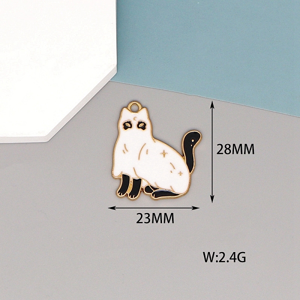 PandaHall Alloy Enamel Pendants, Golden, Cat Charm, 28x23mm Alloy+Enamel Cat Shape White
PandaHall Alloy Enamel Pendants, Golden, Cat Charm, 28x23mm Alloy+Enamel Cat Shape White
