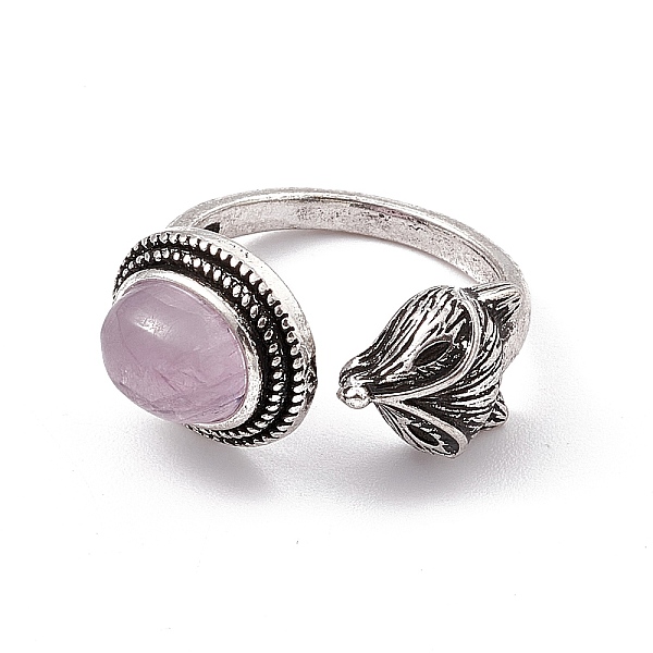 PandaHall Fox Natural Kunzite Cuff Rings, Open Ring, Antique Silver Tone Brass Jewelry for Women, 2.5~3mm, Inner Diameter: 17~18mm Kunzite
PandaHall Fox Natural Kunzite Cuff Rings, Open Ring, Antique Silver Tone Brass Jewelry for Women, 2.5~3mm, Inner Diameter: 17~18mm Kunzite