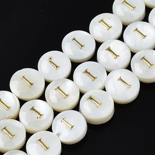 PandaHall Natural Freshwater Shell Beads, with Enamel, Horizontal Hole, Flat Round with Alphabet, Letter.I, 8x3.5~4.5mm, Hole: 0.5mm, about...
PandaHall Natural Freshwater Shell Beads, with Enamel, Horizontal Hole, Flat Round with Alphabet, Letter.I, 8x3.5~4.5mm, Hole: 0.5mm, about...