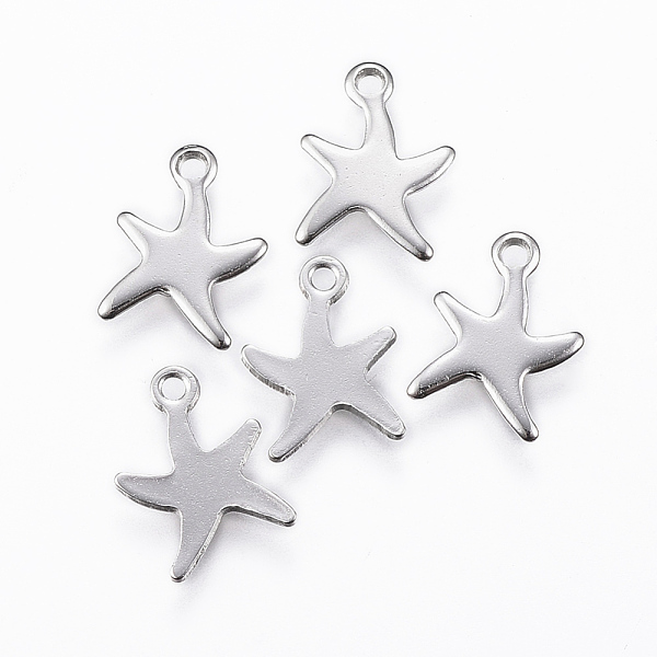 PandaHall 304 Stainless Steel Charms, Starfish/Sea Stars, Stainless Steel Color, 11.5x8.5x0.8mm, Hole: 1.4mm 304 Stainless Steel Starfish
PandaHall 304 Stainless Steel Charms, Starfish/Sea Stars, Stainless Steel Color, 11.5x8.5x0.8mm, Hole: 1.4mm 304 Stainless Steel Starfish