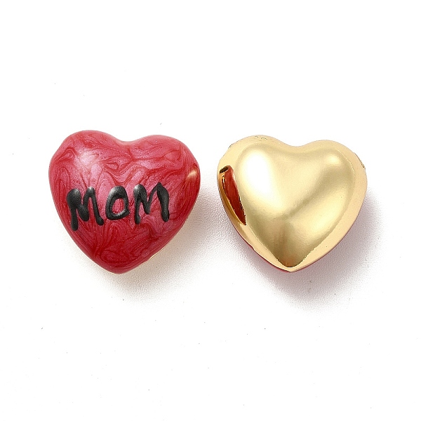 PandaHall Brass Enamel Beads, Real 18K Gold Plated, Long-Lasting Plated, Heart with Word Mom, Red, 17.5x18x10mm, Hole: 2mm Brass+Enamel...
PandaHall Brass Enamel Beads, Real 18K Gold Plated, Long-Lasting Plated, Heart with Word Mom, Red, 17.5x18x10mm, Hole: 2mm Brass+Enamel...