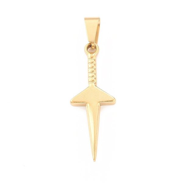 PandaHall Ion Plating(IP) 304 Stainless Steel Pendants, Sword Charm, Golden, 40x14x3mm, Hole: 4x8mm 304 Stainless Steel Others
PandaHall Ion Plating(IP) 304 Stainless Steel Pendants, Sword Charm, Golden, 40x14x3mm, Hole: 4x8mm 304 Stainless Steel Others