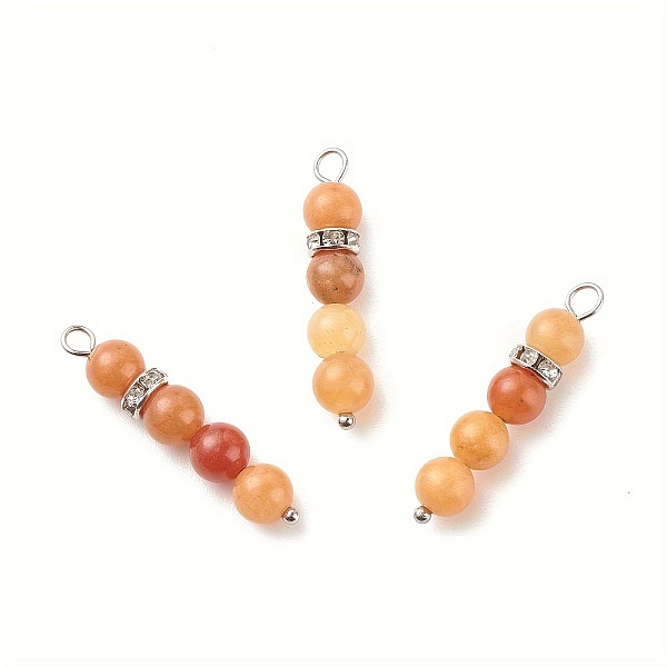 PandaHall 10Pcs Natural Red Aventurine Pendants, Round Beaded Links with 304 Stainless Steel Rhinestone Findings, 30x6.5mm, Hole: 3.3mm Red...
PandaHall 10Pcs Natural Red Aventurine Pendants, Round Beaded Links with 304 Stainless Steel Rhinestone Findings, 30x6.5mm, Hole: 3.3mm Red...