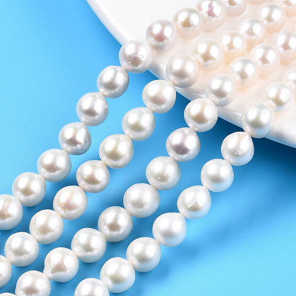 PandaHall Natural Baroque Pearl Keshi Pearl Beads Strands, Cultured Freshwater Pearl, Round, Seashell Color, 7.5~8.5x8mm, Hole: 0.7mm, about...
PandaHall Natural Baroque Pearl Keshi Pearl Beads Strands, Cultured Freshwater Pearl, Round, Seashell Color, 7.5~8.5x8mm, Hole: 0.7mm, about...