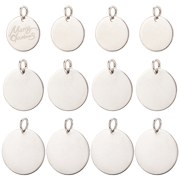 PandaHall 18 Pcs Stainless Steel Stamping Blank Tag Pendants, 15/20/25mm Metal Message Word Tag Charms Flat Round Blank Charms with Jump...
PandaHall 18 Pcs Stainless Steel Stamping Blank Tag Pendants, 15/20/25mm Metal Message Word Tag Charms Flat Round Blank Charms with Jump...