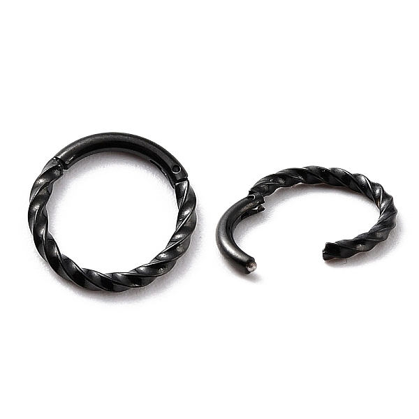 PandaHall Twisted Ring Hoop Earrings for Girl Women, Chunky 304 Stainless Steel Earrings, Electrophoresis Black, 11x1mm, 18 Gauge(1mm) 304...
PandaHall Twisted Ring Hoop Earrings for Girl Women, Chunky 304 Stainless Steel Earrings, Electrophoresis Black, 11x1mm, 18 Gauge(1mm) 304...