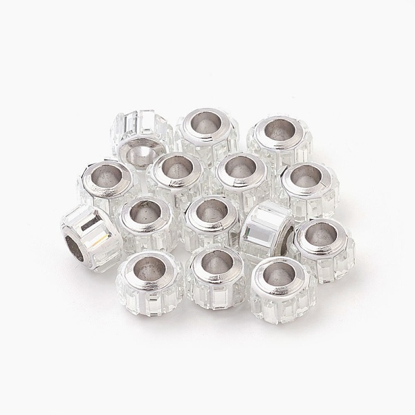 PandaHall Glass European Beads, Large Hole Beads, with Alloy Cores, Column, Silver, Silver, 9x7mm, Hole: 4.7~5mm Glass Column Silver
PandaHall Glass European Beads, Large Hole Beads, with Alloy Cores, Column, Silver, Silver, 9x7mm, Hole: 4.7~5mm Glass Column Silver