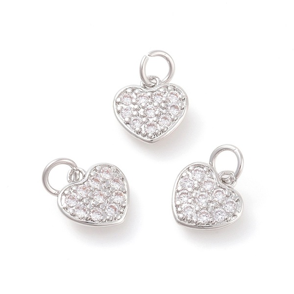 PandaHall Brass Micro Pave Cubic Zirconia Charms, Heart, Clear, Platinum, 10x10x1.8mm, Hole: 3mm Brass+Cubic Zirconia Heart Clear
PandaHall Brass Micro Pave Cubic Zirconia Charms, Heart, Clear, Platinum, 10x10x1.8mm, Hole: 3mm Brass+Cubic Zirconia Heart Clear
