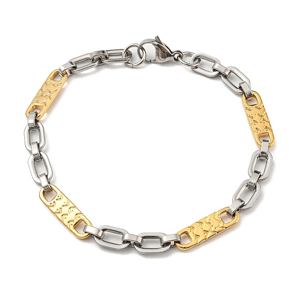 PandaHall Two Tone 304 Stainless Steel Oval Link Chain Bracelet, Golden & Stainless Steel Color, 9 inch(22.7cm), Wide: 6.5mm 304 Stainless...
PandaHall Two Tone 304 Stainless Steel Oval Link Chain Bracelet, Golden & Stainless Steel Color, 9 inch(22.7cm), Wide: 6.5mm 304 Stainless...