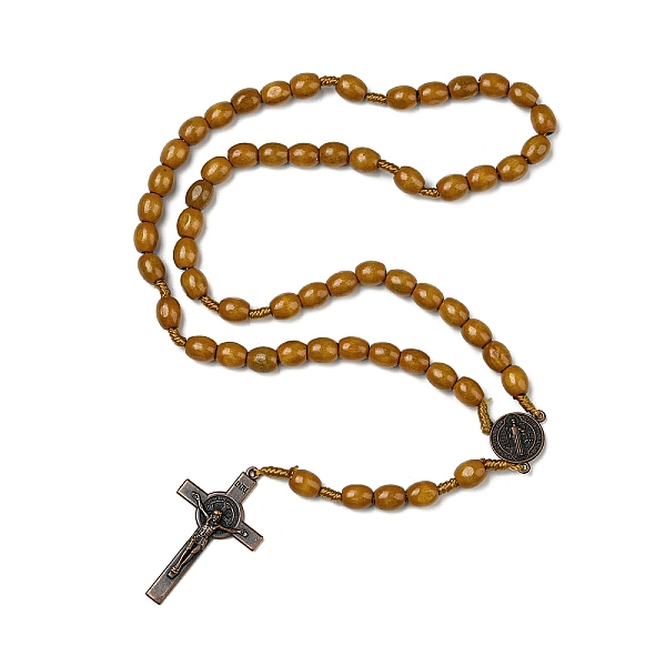 PandaHall Alloy Religion Crucifix Cross Pendant Necklaces, Wood Beaded Necklace, Dark Goldenrod, 24-3/4 inch(63cm) Wood Cross
PandaHall Alloy Religion Crucifix Cross Pendant Necklaces, Wood Beaded Necklace, Dark Goldenrod, 24-3/4 inch(63cm) Wood Cross