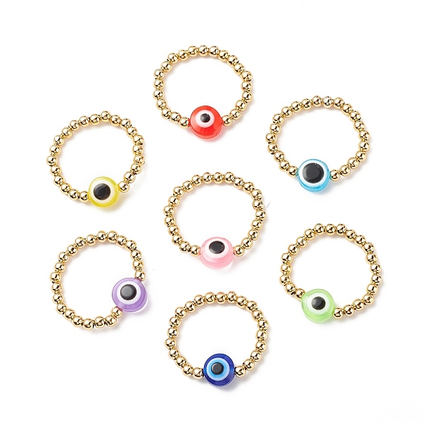 PandaHall 7Pcs 7 Color Resin Evil Eye & 304 Stainless Steel Beaded Stretch Finger Rings, Stackable Adjsutable Rings for Women, Mixed Color..., Multicolor
PandaHall 7Pcs 7 Color Resin Evil Eye & 304 Stainless Steel Beaded Stretch Finger Rings, Stackable Adjsutable Rings for Women, Mixed Color..., Multicolor
