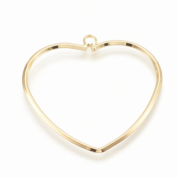 PandaHall Brass Pendants, Heart, Nickel Free, Real 18K Gold Plated, 39x37x1.5mm, Hole: 2.5mm Brass Heart
PandaHall Brass Pendants, Heart, Nickel Free, Real 18K Gold Plated, 39x37x1.5mm, Hole: 2.5mm Brass Heart