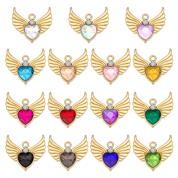 PandaHall AHADERMAKER 30Pcs 15 Colors Alloy Rhinestone Pendants, Light Gold, Angel Love Wings Charms, Mixed Color, 22x21x5mm, Hole: 1.8mm..., Multicolor
PandaHall AHADERMAKER 30Pcs 15 Colors Alloy Rhinestone Pendants, Light Gold, Angel Love Wings Charms, Mixed Color, 22x21x5mm, Hole: 1.8mm..., Multicolor