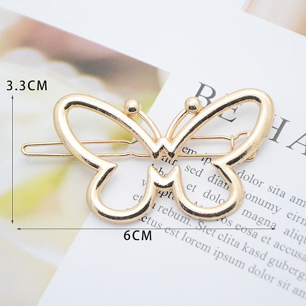 PandaHall Alloy Geometric Hair Barrettes, Frog Buckle Hairpin for Women, Girls, Butterfly, Golden, 60x32x6.5mm Alloy
PandaHall Alloy Geometric Hair Barrettes, Frog Buckle Hairpin for Women, Girls, Butterfly, Golden, 60x32x6.5mm Alloy