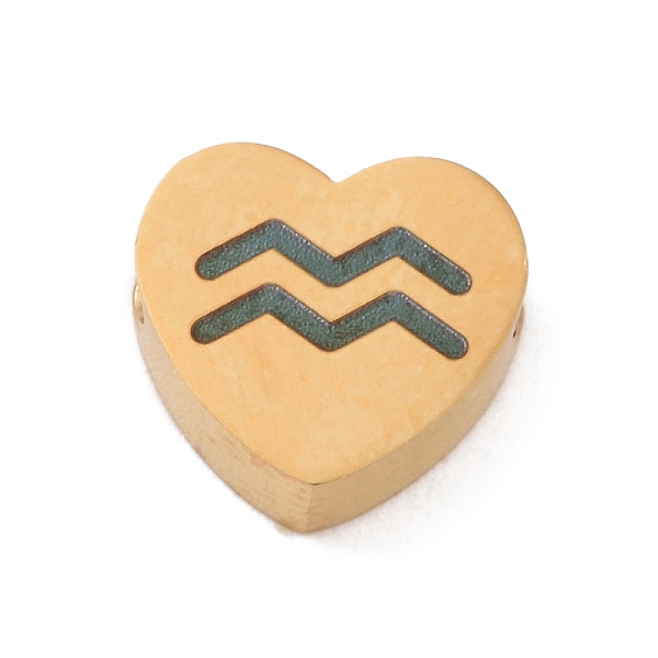 PandaHall 304 Stainless Steel Beads, Heart with Constellation Pattern, Golden, Aquarius, 7.5x8x3mm, Hole: 2mm 304 Stainless Steel Aquarius
PandaHall 304 Stainless Steel Beads, Heart with Constellation Pattern, Golden, Aquarius, 7.5x8x3mm, Hole: 2mm 304 Stainless Steel Aquarius