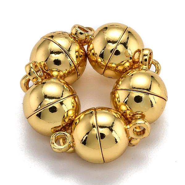 PandaHall Brass Magnetic Clasps with Loops, Round, Golden, 16x10mm, Hole: 2mm Brass Round
PandaHall Brass Magnetic Clasps with Loops, Round, Golden, 16x10mm, Hole: 2mm Brass Round