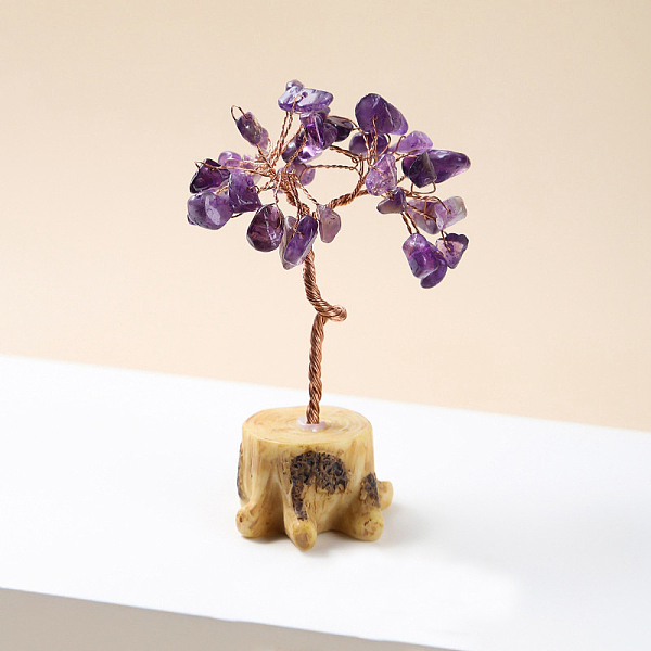 PandaHall Natural Amethyst Chips Tree of Life Decorations, Copper Wire Feng Shui Energy Stone Gift for Women Men Meditation, 80~100mm...
PandaHall Natural Amethyst Chips Tree of Life Decorations, Copper Wire Feng Shui Energy Stone Gift for Women Men Meditation, 80~100mm...