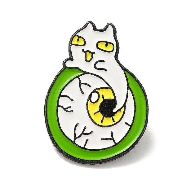 PandaHall Halloween Theme Enamel Pins, Electrophoresis Black Alloy Brooches, Cat Shape & Eyeball, 28.5x20.5x1.5mm Alloy+Enamel Cat Shape
PandaHall Halloween Theme Enamel Pins, Electrophoresis Black Alloy Brooches, Cat Shape & Eyeball, 28.5x20.5x1.5mm Alloy+Enamel Cat Shape
