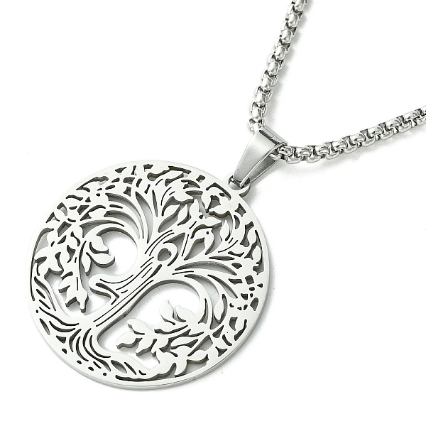 PandaHall Titanium Steel Pendant Necklaces, Box Chain, Tree of Life, Stainless Steel Color, 23.35~23.46 inch(59.3~59.6cm) Titanium Steel...
PandaHall Titanium Steel Pendant Necklaces, Box Chain, Tree of Life, Stainless Steel Color, 23.35~23.46 inch(59.3~59.6cm) Titanium Steel...