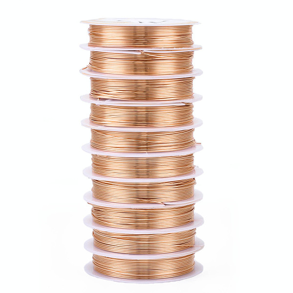 PandaHall Round Copper Jewelry Wire, Long-Lasting Plated, Light Gold, 20 Gauge, 0.8mm, about 9.84 Feet(3m)/roll Copper Round
PandaHall Round Copper Jewelry Wire, Long-Lasting Plated, Light Gold, 20 Gauge, 0.8mm, about 9.84 Feet(3m)/roll Copper Round