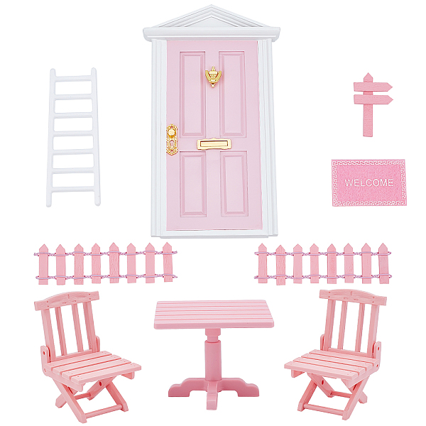 PandaHall FINGERINSPIRE 9 Pcs Pink Mini Wooden Door Fairy Door with Desk Chair Ladder Carpet Fences Guideboard Miniature Wooden Door Tooth..., Multicolor
PandaHall FINGERINSPIRE 9 Pcs Pink Mini Wooden Door Fairy Door with Desk Chair Ladder Carpet Fences Guideboard Miniature Wooden Door Tooth..., Multicolor