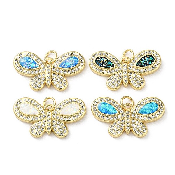 PandaHall Brass Micro Pave Clear Cubic Zirconia Pendants, with Synthetic Opal, with Jump Ring, Real 18K Gold Plated, Butterfly, Mixed Color..., Multicolor
PandaHall Brass Micro Pave Clear Cubic Zirconia Pendants, with Synthetic Opal, with Jump Ring, Real 18K Gold Plated, Butterfly, Mixed Color..., Multicolor