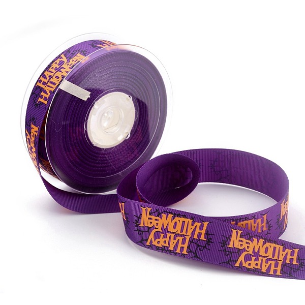 PandaHall Polyester Grosgrain Ribbon, Single Face Printed, for Halloween Gift Wrapping, Party Decoration, Word Halloween Pattern, Purple, 1...
PandaHall Polyester Grosgrain Ribbon, Single Face Printed, for Halloween Gift Wrapping, Party Decoration, Word Halloween Pattern, Purple, 1...