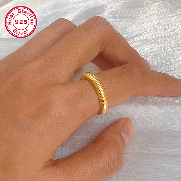 PandaHall 925 Sterling Silver Open Cuff Ring, Real 18K Gold Plated, US Size 8(18.1mm) Sterling Silver
PandaHall 925 Sterling Silver Open Cuff Ring, Real 18K Gold Plated, US Size 8(18.1mm) Sterling Silver