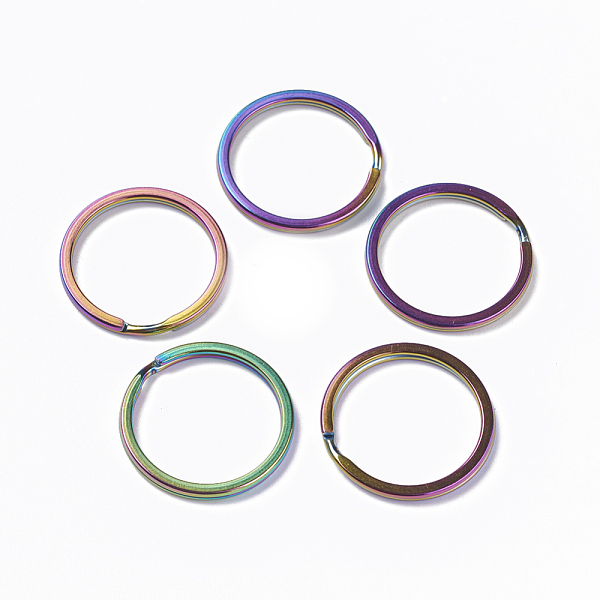 PandaHall Ion Plating(IP) 304 Stainless Steel Split Key Rings, Keychain Clasp Findings, Rainbow Color, 25x2mm 304 Stainless Steel Ring
PandaHall Ion Plating(IP) 304 Stainless Steel Split Key Rings, Keychain Clasp Findings, Rainbow Color, 25x2mm 304 Stainless Steel Ring