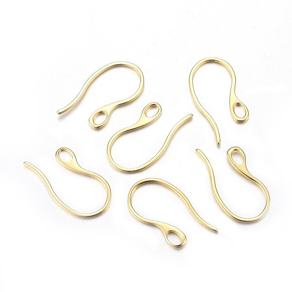 PandaHall 304 Stainless Steel Earring Hooks, with Horizontal Loop, Golden, 22x11.5x1mm, Hole: 3x2mm, 21 Gauge, Pin: 0.7~1mm 304 Stainless...
PandaHall 304 Stainless Steel Earring Hooks, with Horizontal Loop, Golden, 22x11.5x1mm, Hole: 3x2mm, 21 Gauge, Pin: 0.7~1mm 304 Stainless...
