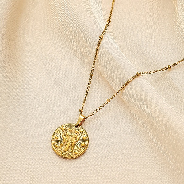 PandaHall Constellation Coin Stainless Steel Pendant Necklace for Women, Golden, Gemini, 17.72 inch(45cm) Stainless Steel Gemini
PandaHall Constellation Coin Stainless Steel Pendant Necklace for Women, Golden, Gemini, 17.72 inch(45cm) Stainless Steel Gemini