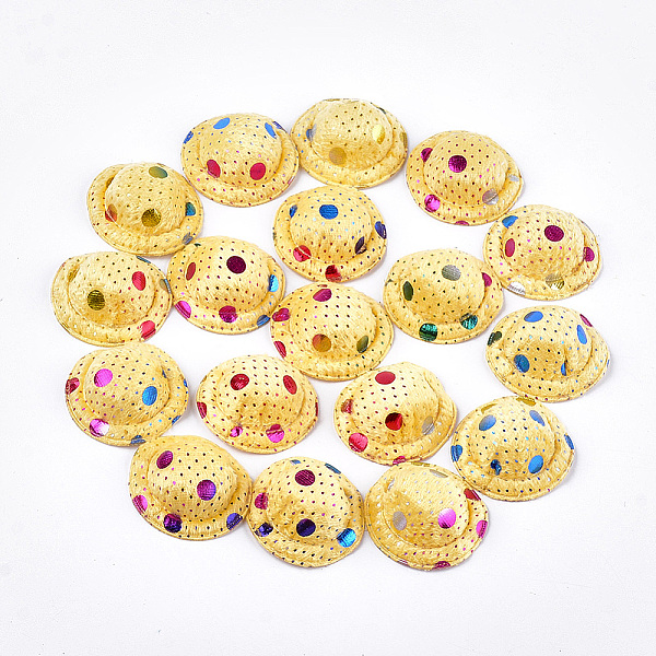PandaHall Velvet Hat Decoration, DIY Craft Decoration, Polka Dot Printed, Gold, 48~50x17~18mm, about 100pcs/bag Cloth Gold
PandaHall Velvet Hat Decoration, DIY Craft Decoration, Polka Dot Printed, Gold, 48~50x17~18mm, about 100pcs/bag Cloth Gold
