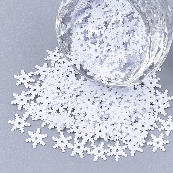 PandaHall Ornament Accessories, PVC Plastic Paillette/Sequins Beads, Christmas Snowflake, White, 7.5x7.5x0.3mm, Hole: 1mm, about 1000pcs/bag...
PandaHall Ornament Accessories, PVC Plastic Paillette/Sequins Beads, Christmas Snowflake, White, 7.5x7.5x0.3mm, Hole: 1mm, about 1000pcs/bag...