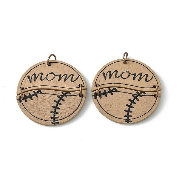 PandaHall Poplar Wood Pendants, with Iron Jump Ring, Tennis, 39x2mm, Hole: 5mm Wood Tennis Orange
PandaHall Poplar Wood Pendants, with Iron Jump Ring, Tennis, 39x2mm, Hole: 5mm Wood Tennis Orange