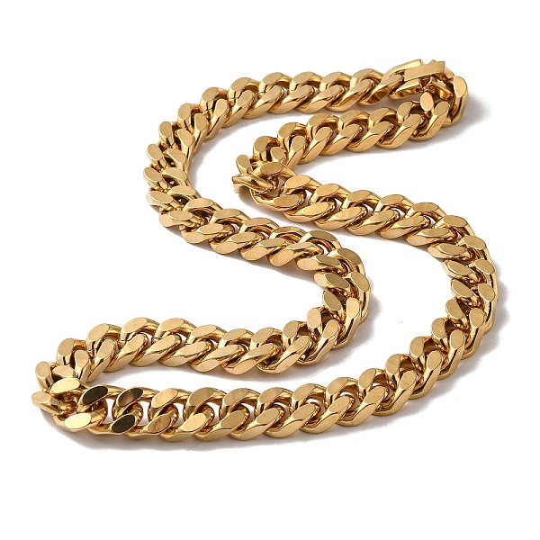 PandaHall Vacuum Plating 201 Stainless Steel Cuban Link Chain Necklaces, Real 18K Gold Plated, 21.97 inch(55.8cm) 201 Stainless Steel
PandaHall Vacuum Plating 201 Stainless Steel Cuban Link Chain Necklaces, Real 18K Gold Plated, 21.97 inch(55.8cm) 201 Stainless Steel