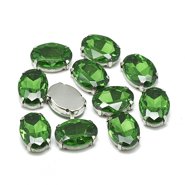 PandaHall Sew on Rhinestone, Multi-strand Links, Glass Rhinestone, with Brass Prong Settings, Garments Accessories, Faceted, Oval, Platinum..., Green
PandaHall Sew on Rhinestone, Multi-strand Links, Glass Rhinestone, with Brass Prong Settings, Garments Accessories, Faceted, Oval, Platinum..., Green