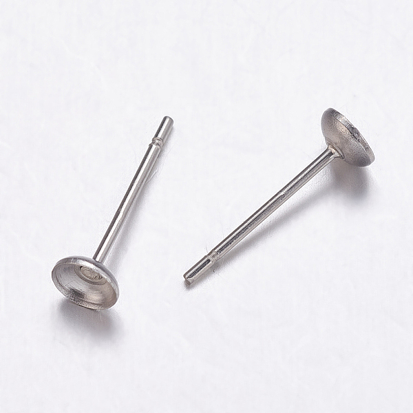 PandaHall 304 Stainless Steel Stud Earrings Findings, Stainless Steel Color, Tray: 3mm, 13x4mm, Pin: 0.7mm 304 Stainless Steel Others
PandaHall 304 Stainless Steel Stud Earrings Findings, Stainless Steel Color, Tray: 3mm, 13x4mm, Pin: 0.7mm 304 Stainless Steel Others