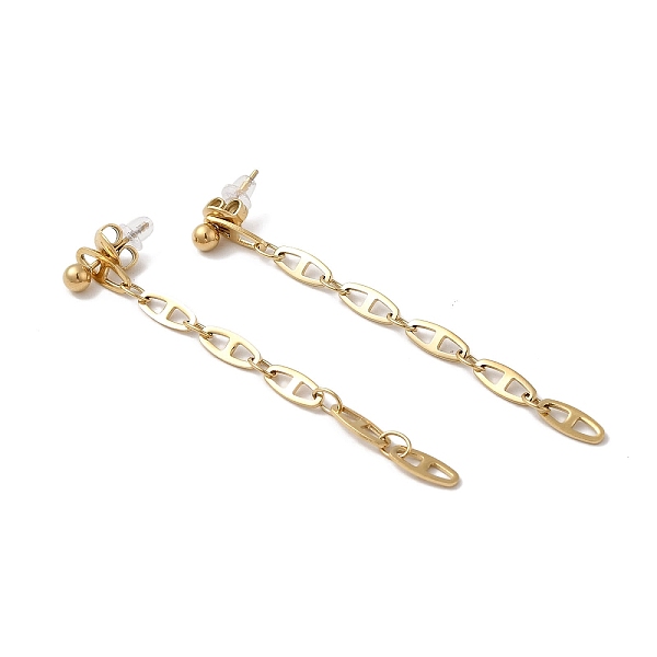 PandaHall 304 Stainless Steel Dangle Stud Earrings for Women, Real 18K Gold Plated, 70x6mm 304 Stainless Steel
PandaHall 304 Stainless Steel Dangle Stud Earrings for Women, Real 18K Gold Plated, 70x6mm 304 Stainless Steel