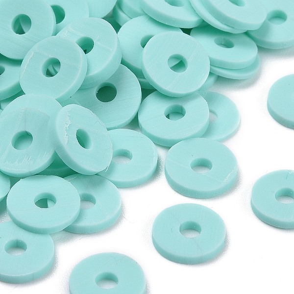 PandaHall Handmade Polymer Clay Beads, Disc/Flat Round, Heishi Beads, Aquamarine, 8x0.5~1mm, Hole: 2mm, about 13000pcs/1000g Polymer Clay..., Green
PandaHall Handmade Polymer Clay Beads, Disc/Flat Round, Heishi Beads, Aquamarine, 8x0.5~1mm, Hole: 2mm, about 13000pcs/1000g Polymer Clay..., Green