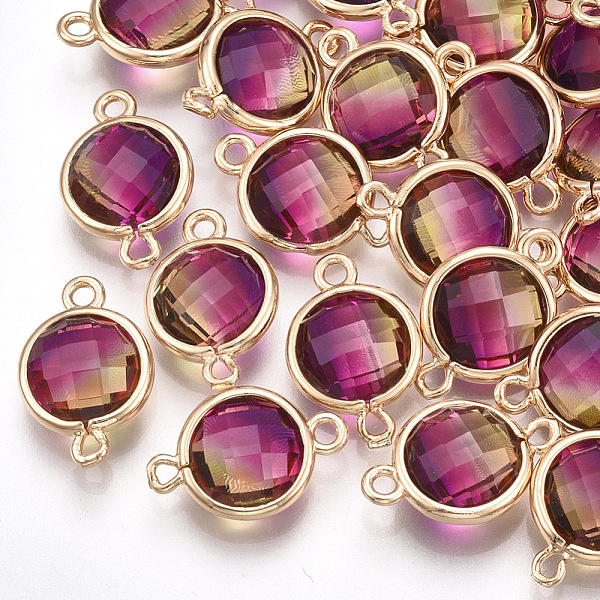 PandaHall Glass Links connectors, with Brass Findings, Faceted, Flat Round, Golden, Colorful, 17.5x11.5x5mm, Hole: 1.5mm Glass Flat Round
PandaHall Glass Links connectors, with Brass Findings, Faceted, Flat Round, Golden, Colorful, 17.5x11.5x5mm, Hole: 1.5mm Glass Flat Round