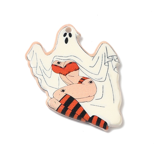 PandaHall Halloween Acrylic Pendants, Ghost, 36x29x2.5mm, Hole: 1.6mm Acrylic Ghost
PandaHall Halloween Acrylic Pendants, Ghost, 36x29x2.5mm, Hole: 1.6mm Acrylic Ghost