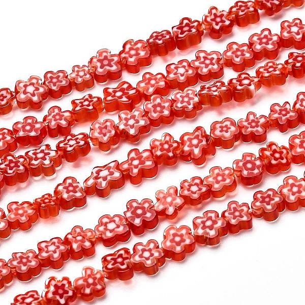 PandaHall Handmade Millefiori Glass Bead Strands, Flower, Red, 3.7~5.6x2.6mm, Hole: 1mm, about 88~110pcs/Strand, 15.75''(40cm) Millefiori...
PandaHall Handmade Millefiori Glass Bead Strands, Flower, Red, 3.7~5.6x2.6mm, Hole: 1mm, about 88~110pcs/Strand, 15.75''(40cm) Millefiori...