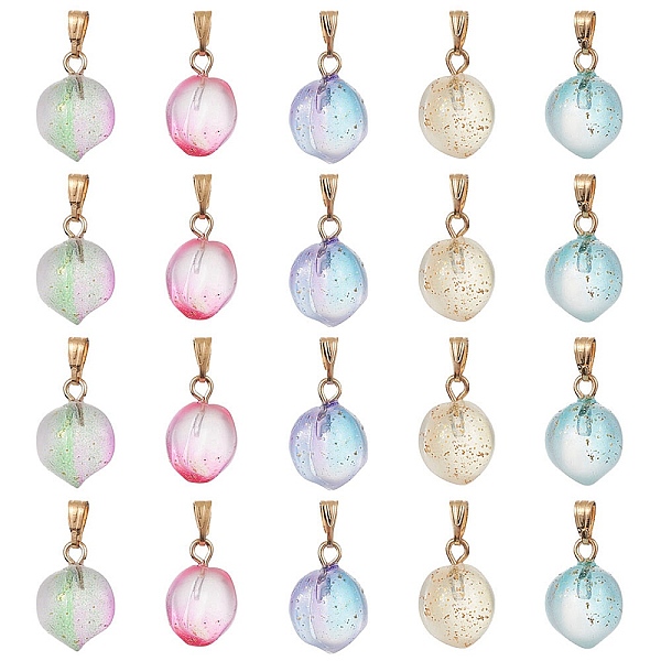 PandaHall 20Pcs 5 Colors Two Tone Transparent Spray Painted Glass Pendants, with Golden Plated Iron Bails and Gold Foil, Frosted, Peach..., Multicolor
PandaHall 20Pcs 5 Colors Two Tone Transparent Spray Painted Glass Pendants, with Golden Plated Iron Bails and Gold Foil, Frosted, Peach..., Multicolor
