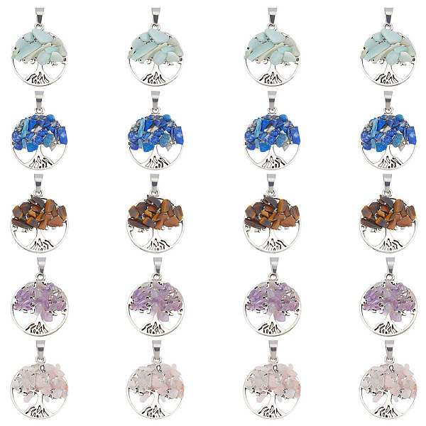 PandaHall PH 20 Pcs Tree of Life Pendant Charms, 5 Styles Natural Mixed Chip Stone Pendants Flat Round with Life Tree Charm Pendants for...
PandaHall PH 20 Pcs Tree of Life Pendant Charms, 5 Styles Natural Mixed Chip Stone Pendants Flat Round with Life Tree Charm Pendants for...