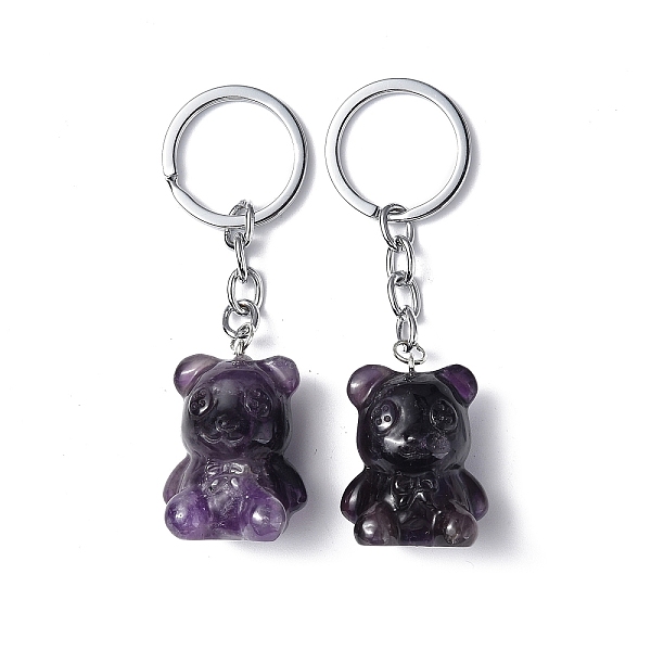 PandaHall Natural Amethyst Pendant Keychains, with Iron Keychain Clasps, Bear, 8cm Amethyst Bear
PandaHall Natural Amethyst Pendant Keychains, with Iron Keychain Clasps, Bear, 8cm Amethyst Bear