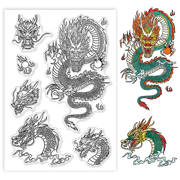 PandaHall Custom PVC Plastic Clear Stamps, for DIY Scrapbooking, Photo Album Decorative, Cards Making, Dragon, 160x110mm Plastic Dragon
PandaHall Custom PVC Plastic Clear Stamps, for DIY Scrapbooking, Photo Album Decorative, Cards Making, Dragon, 160x110mm Plastic Dragon