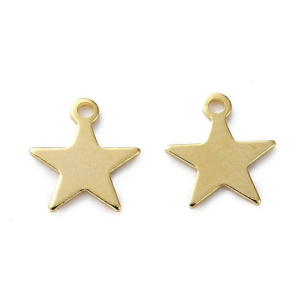 PandaHall Brass Charms, Star, Long-Lasting Plated, Real 24K Gold Plated, 8.5x7.5x0.4mm, Hole: 1mm Brass Star
PandaHall Brass Charms, Star, Long-Lasting Plated, Real 24K Gold Plated, 8.5x7.5x0.4mm, Hole: 1mm Brass Star